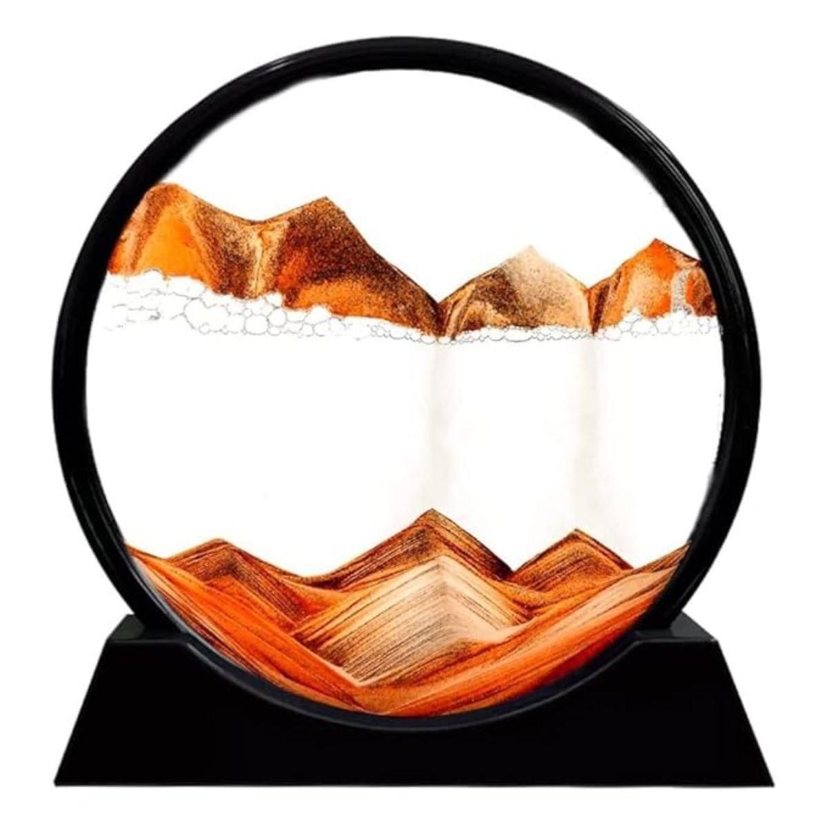 Настольная песочная 3D картина рамка с песком на подставке Оранжевый (9514)