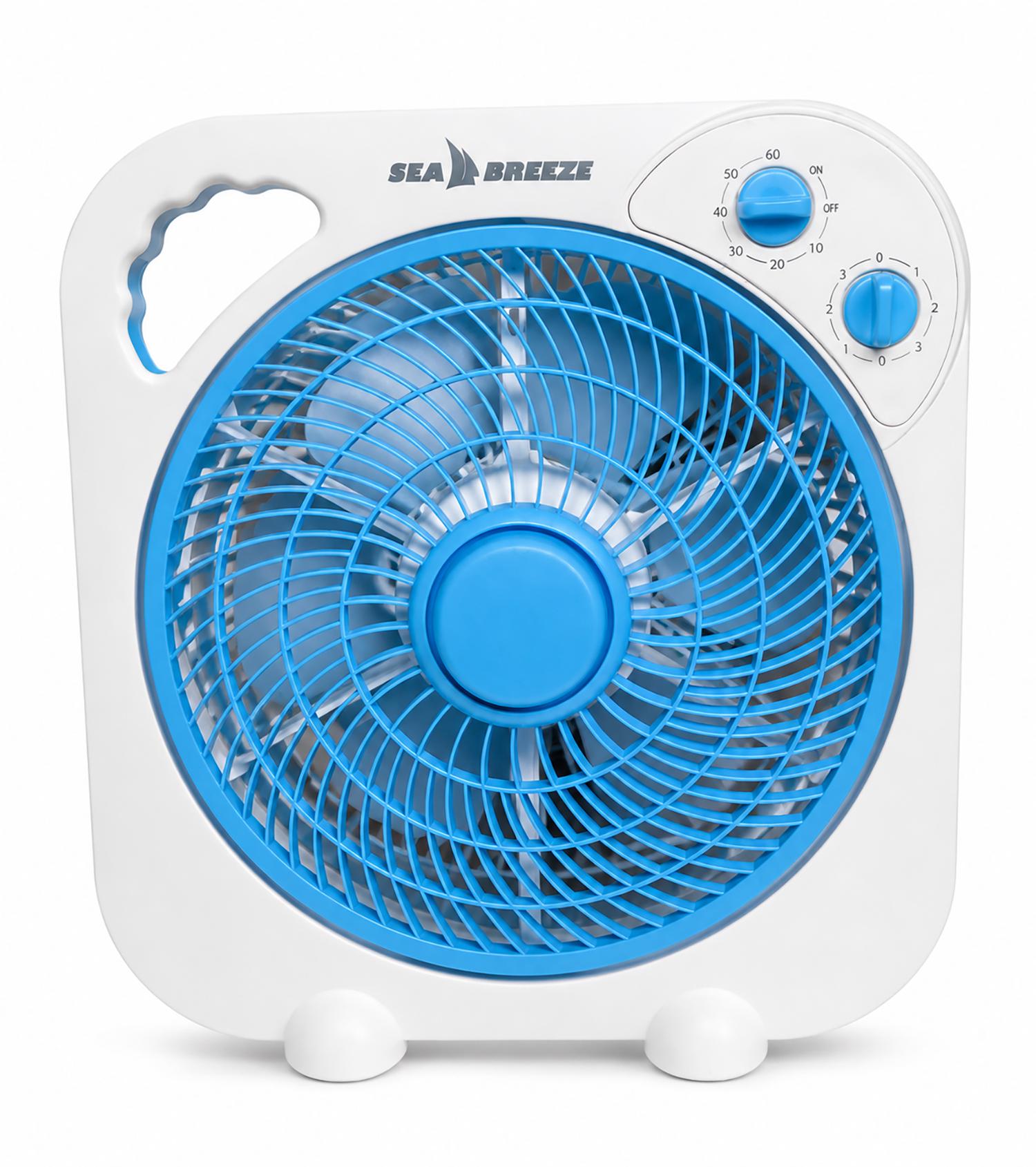 Вентилятор настольный SeaBreeze SB-0350 25 Вт на 3 скорости с таймером White Blue (88534)