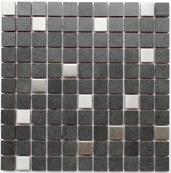Мозаика керамическая Kotto Ceramica СМ 325027 C2 Graphite/Metal Mat 300x300x8 мм 25x25 мм (002681)