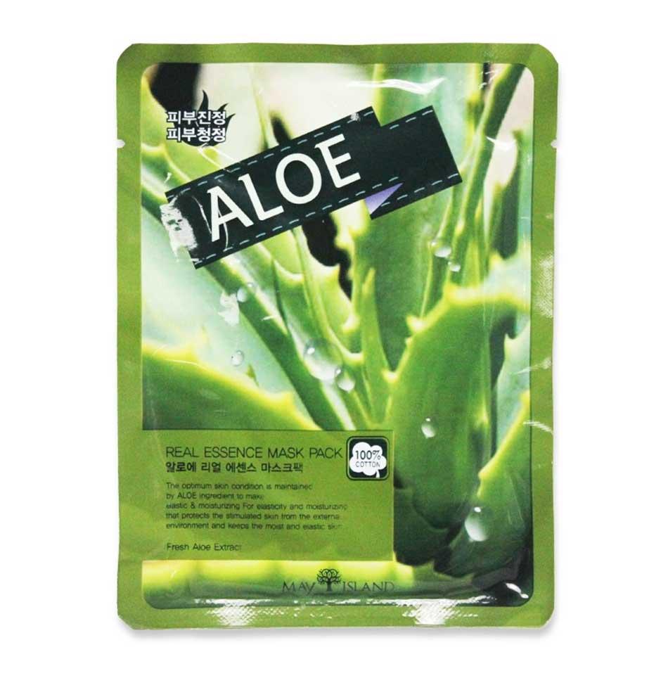 Маска для лица увлажняющая May Island Real Essence Mask Pack Aloe с экстрактом алоэ 25 мл (8809515400969)
