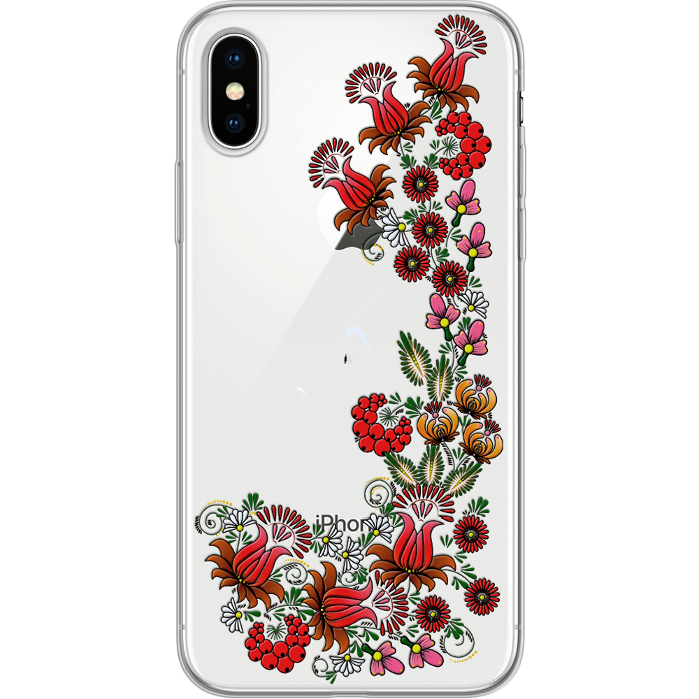 Чехол Boxface iPhone X 3D Ukrainian Muse Прозрачный силикон (32139-bk64-32139)