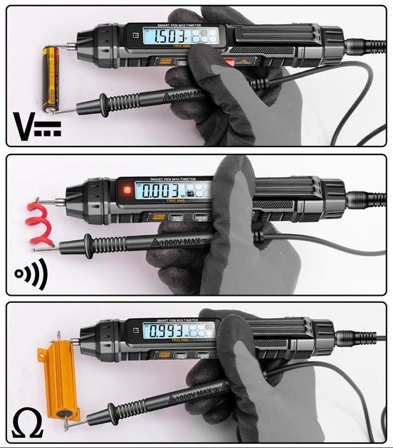 Мультиметр цифровой ANENG A3005 для измерения напряжения и сопротивления (MMANDA3005) - фото 5