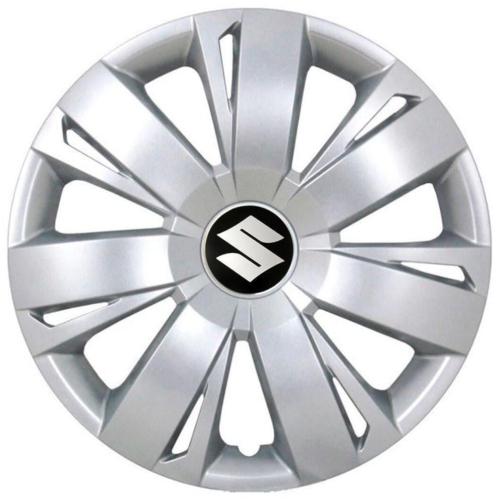 Колпаки SJS с логотипом Suzuki 411 R16 4 шт. Серебряный (31008829)