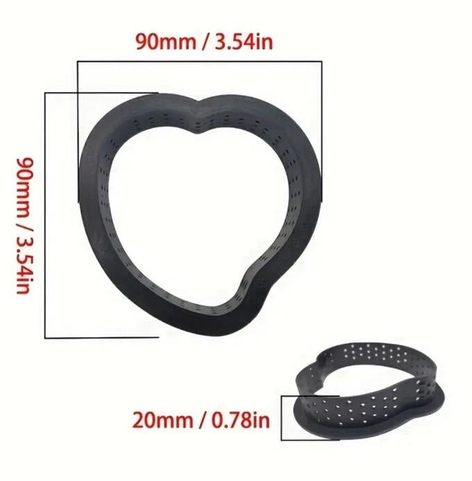 Кільце перфороване для випікання тартів Серце 9 см тефлон 1 шт. (2784585225) - фото 2 Кільце перфороване для випікання тартів Серце 9 см тефлон 1 шт. (2784585225) - фото 2