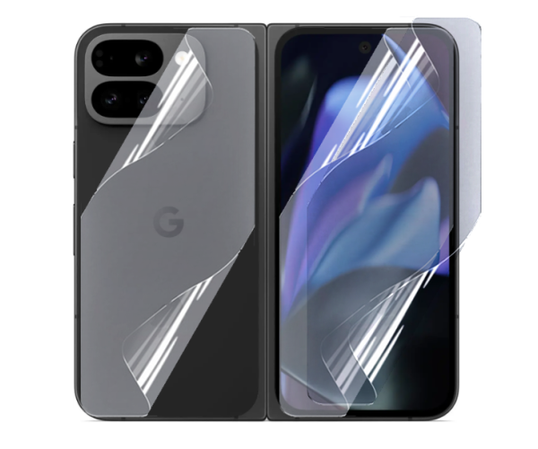 Противоударная гидрогелевая пленка Hydrogel Film для Google Pixel 9 Pro Fold на заднюю панель, Transparent