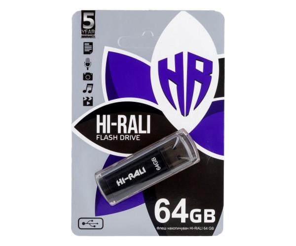 Флешка USB Hi-Rali Stark 64Gb Black - фото 2 Флешка USB Hi-Rali Stark 64Gb Black - фото 2