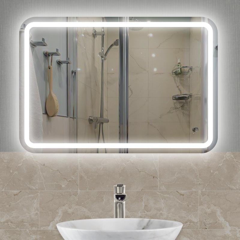 Зеркало D SR-03 с LED подсветкой и электрическим подогревом 800х550 мм (11444566)