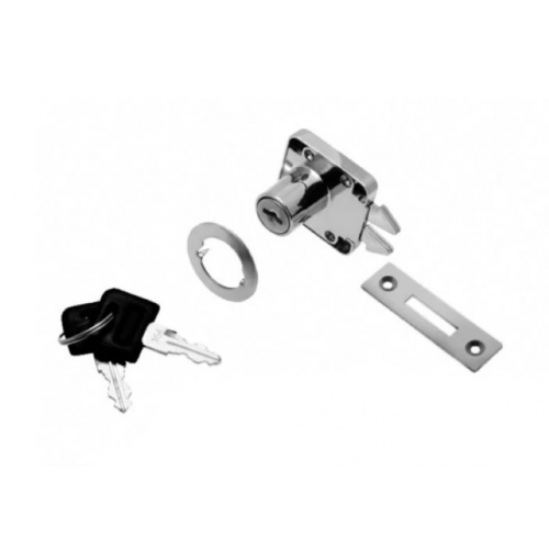 Замок Sigma для дверей-жалюзі накладний 40x40x28 мм Хром (714533)