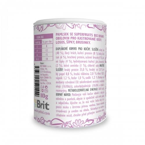 Ласощі для котів Brit Care Cat Snack Superfruits Salmon лосось 100 г - фото 3 Ласощі для котів Brit Care Cat Snack Superfruits Salmon лосось 100 г - фото 3