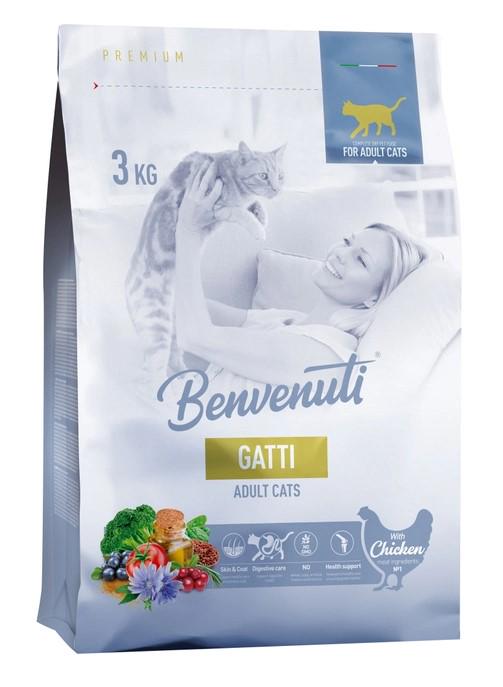 Корм Benvenuti Gatti зі смаком курки для котів 3 кг (27403)