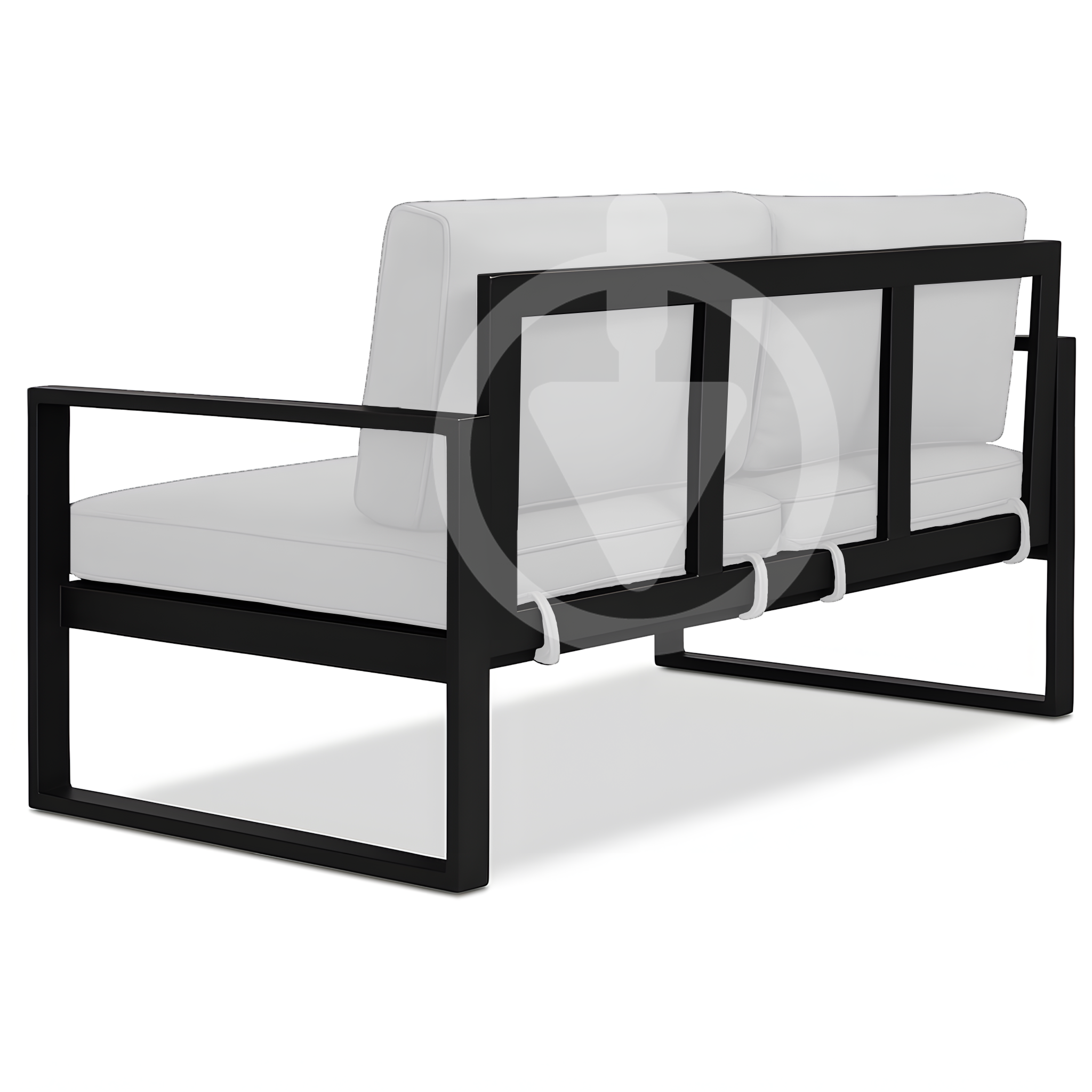 Диван металлический AVVS Бостон лофт с подлокотниками рогожка 130 см Белый - фото 3 Диван металлический AVVS Бостон лофт с подлокотниками рогожка 130 см Белый - фото 3