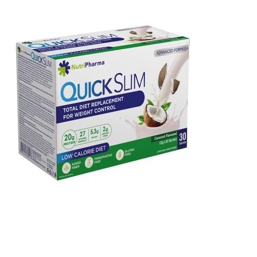 Протеин Quick Slim Спелый кокос 30 саше по 23 г (204709)