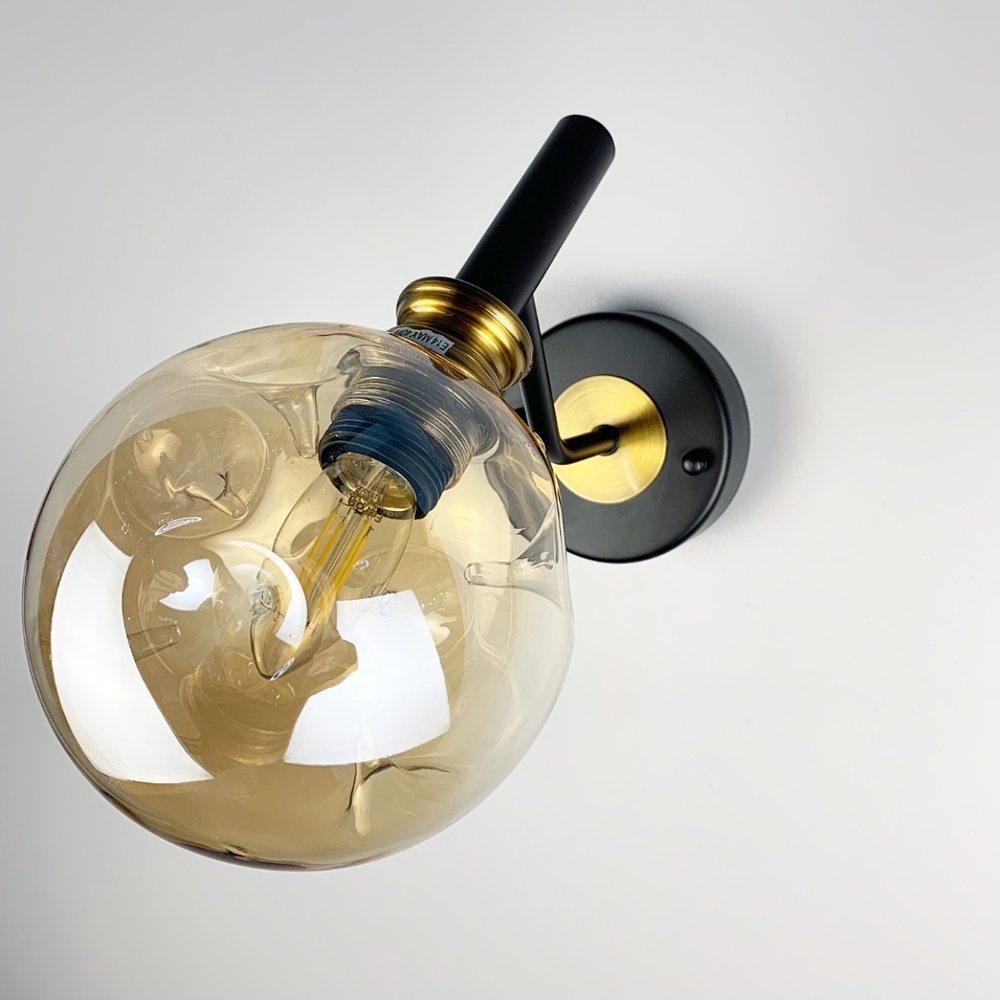 Бра Line.F со мятым плафоном Янтарный (1163_1822)