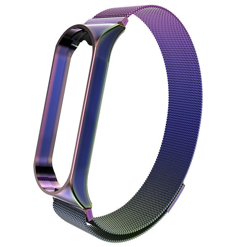 Ремінець для смарт-браслатів Milanese Youth металевий для Xiaomi Mi Band 4/3 Хамелеон (2209P)