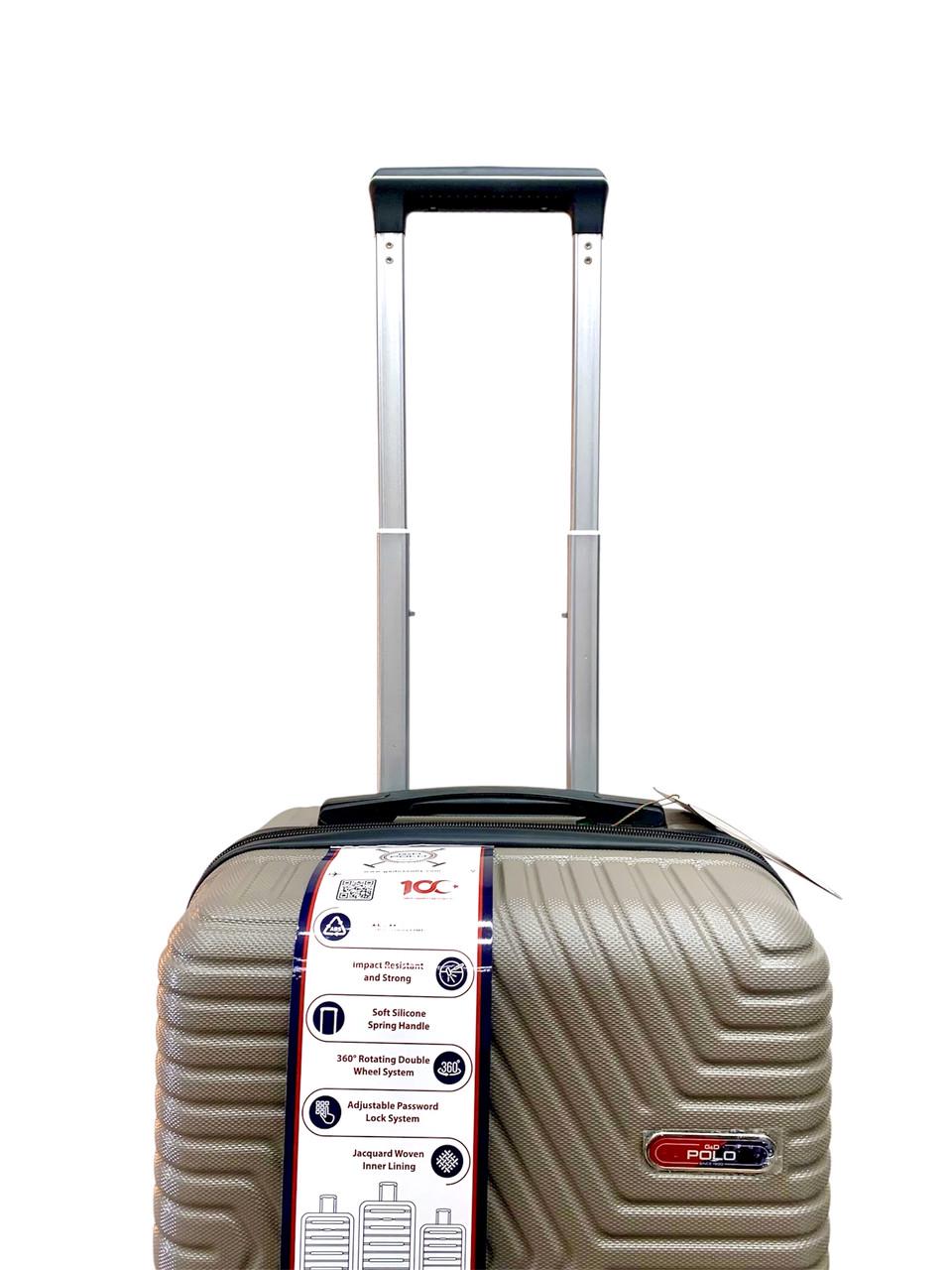 Валіза Polo ПК004-S полікарбонат на 4-х подвійних колесах маленька S 50 л Бежевий - фото 3