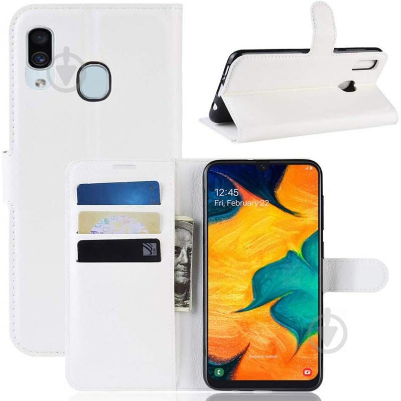 Чохол-книжка Litchie Wallet Samsung Galaxy A20 / Galaxy A30 Білий (hub_lgyv71008)