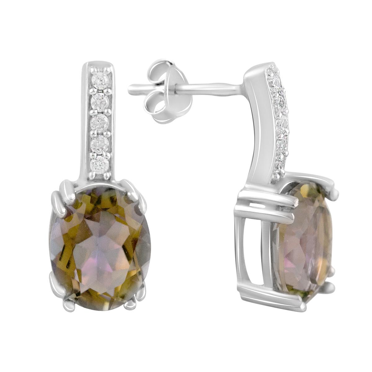 Серебряные серьги с цитрином Nano 4,35 ct (2116073)