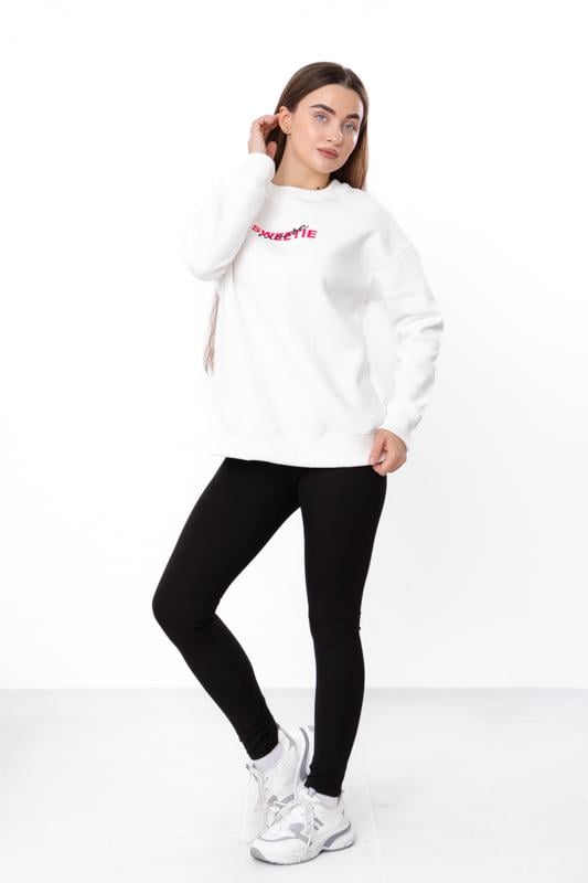 Лосини утеплені жіночі у рубчика однотонні Носи Своє р. 52 Чорний (8450-020)