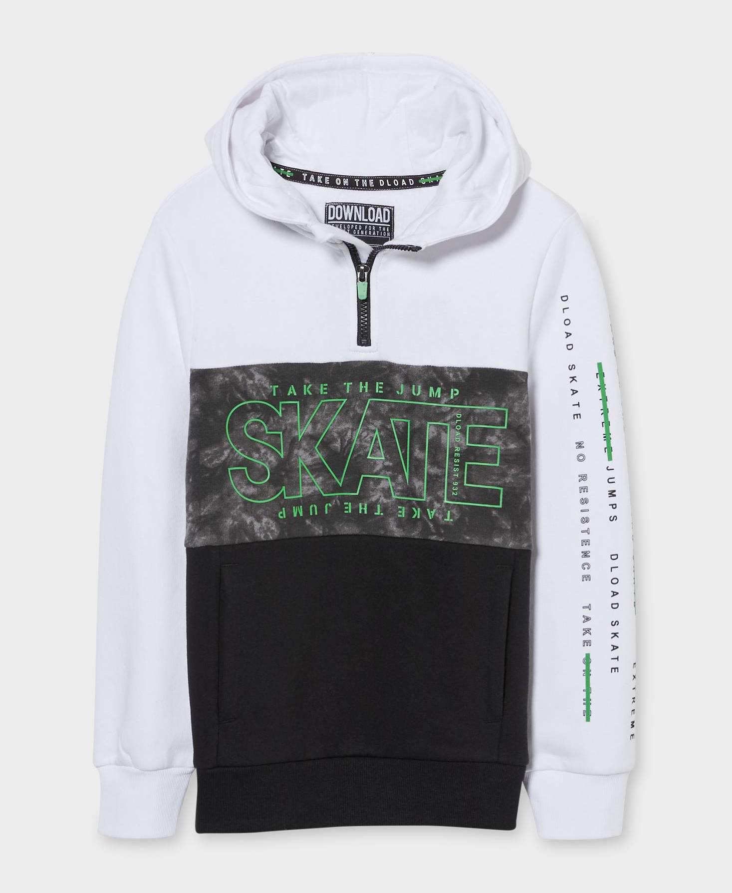 Худі з капюшоном для хлопчика C&A розмір 158-164 см Білий/Чорний (2144735)