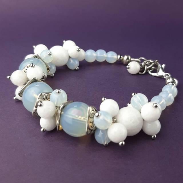 Браслет DARSANA Снежинка из натурального лунного камня (DRSU051)