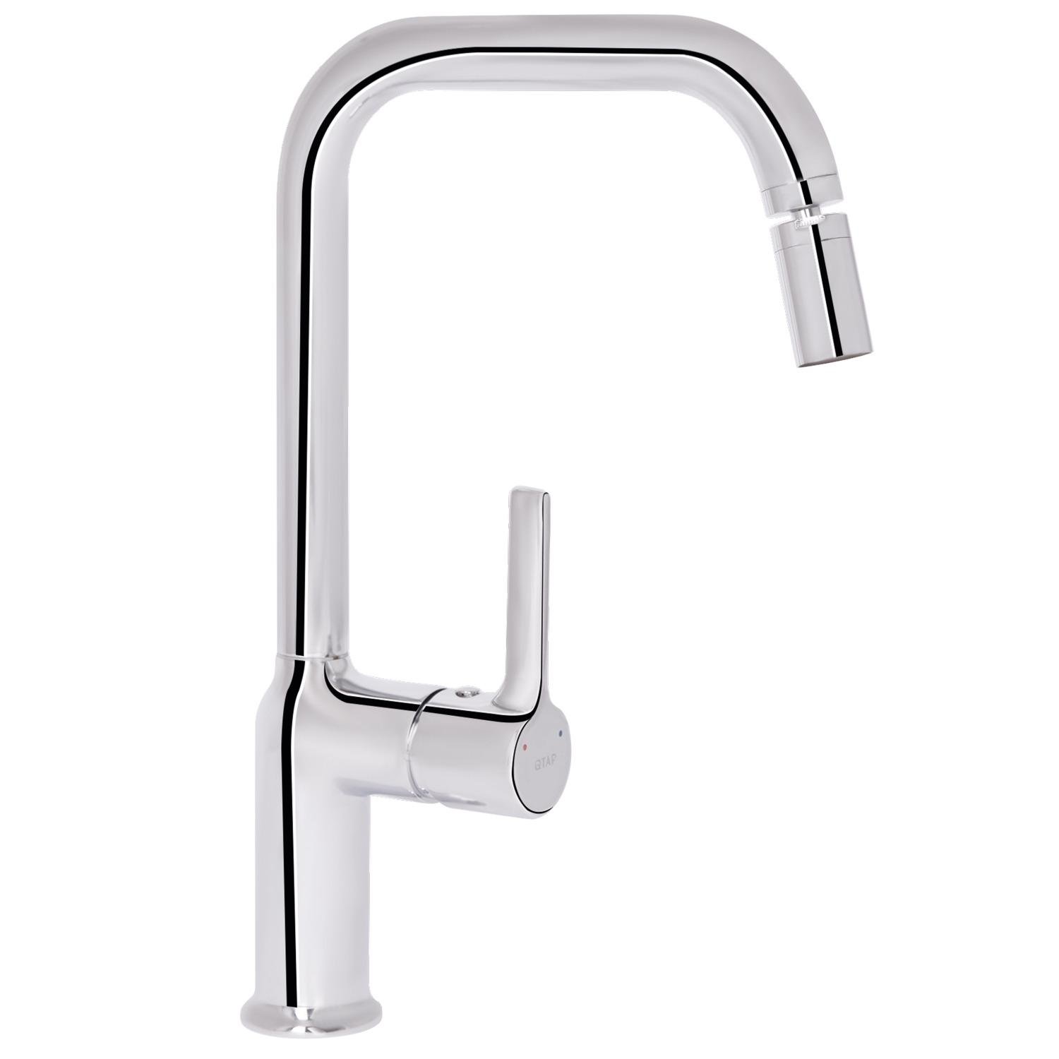 Змішувач для кухні Q-tap Cardinal QTCAR344CRM45658 одноважільний Хром (233679)