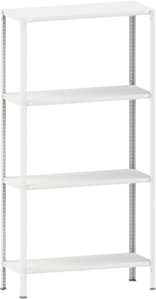 Стелаж металевий 4х200 кг/п 2500х1200х800 мм на болтовому з'єднанні