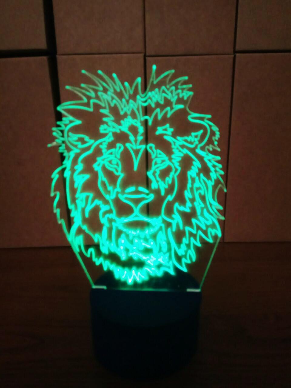3D-ночник Лев несколько подсветок/bluetooth (1567349321)