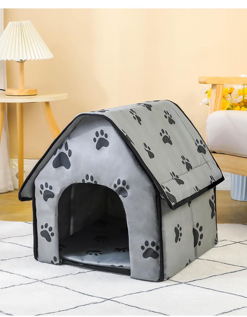 Домик для квартир складной для собак 47х43х40 см Серый (1C0200) - фото 5