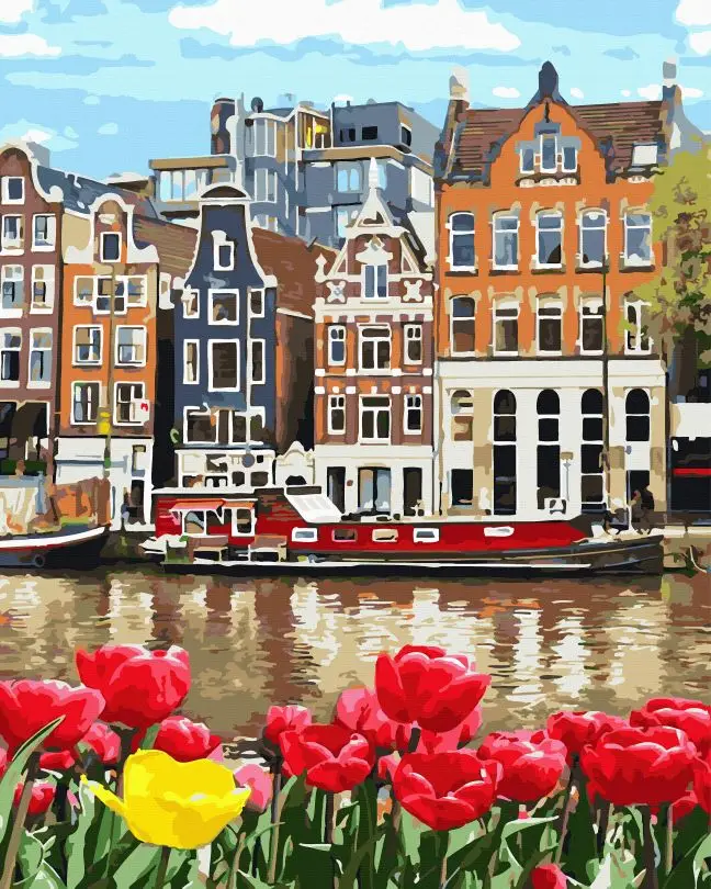 Картина по номерам Brushme Цветущий Амстердам 40x50 см (BRM45515)