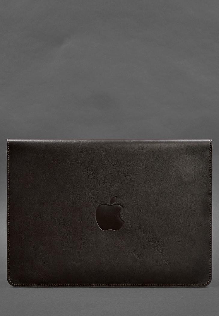 Чехол кожаный-конверт на магнитах для MacBook 15-16" Темно-коричневый (A-027672) - фото 3 Чехол кожаный-конверт на магнитах для MacBook 15-16" Темно-коричневый (A-027672) - фото 3
