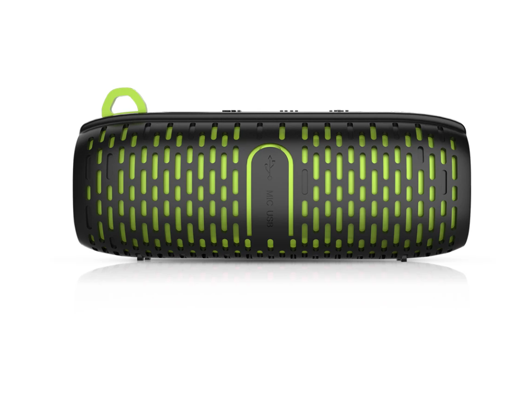 Бездротова Bluetooth колонка SUNROZ EBS-506 вологостійка 2х5 W 1800mAh Зелений (SUN1926)