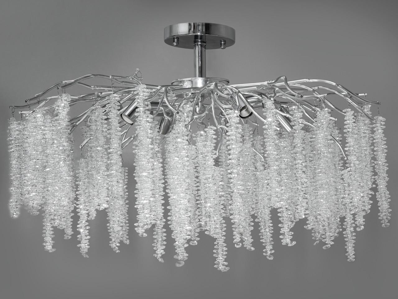 Люстра хрустальная Глициния для холла на 9 ламп Хром (2135321320) - фото 3 Люстра хрустальная Глициния для холла на 9 ламп Хром (2135321320) - фото 3