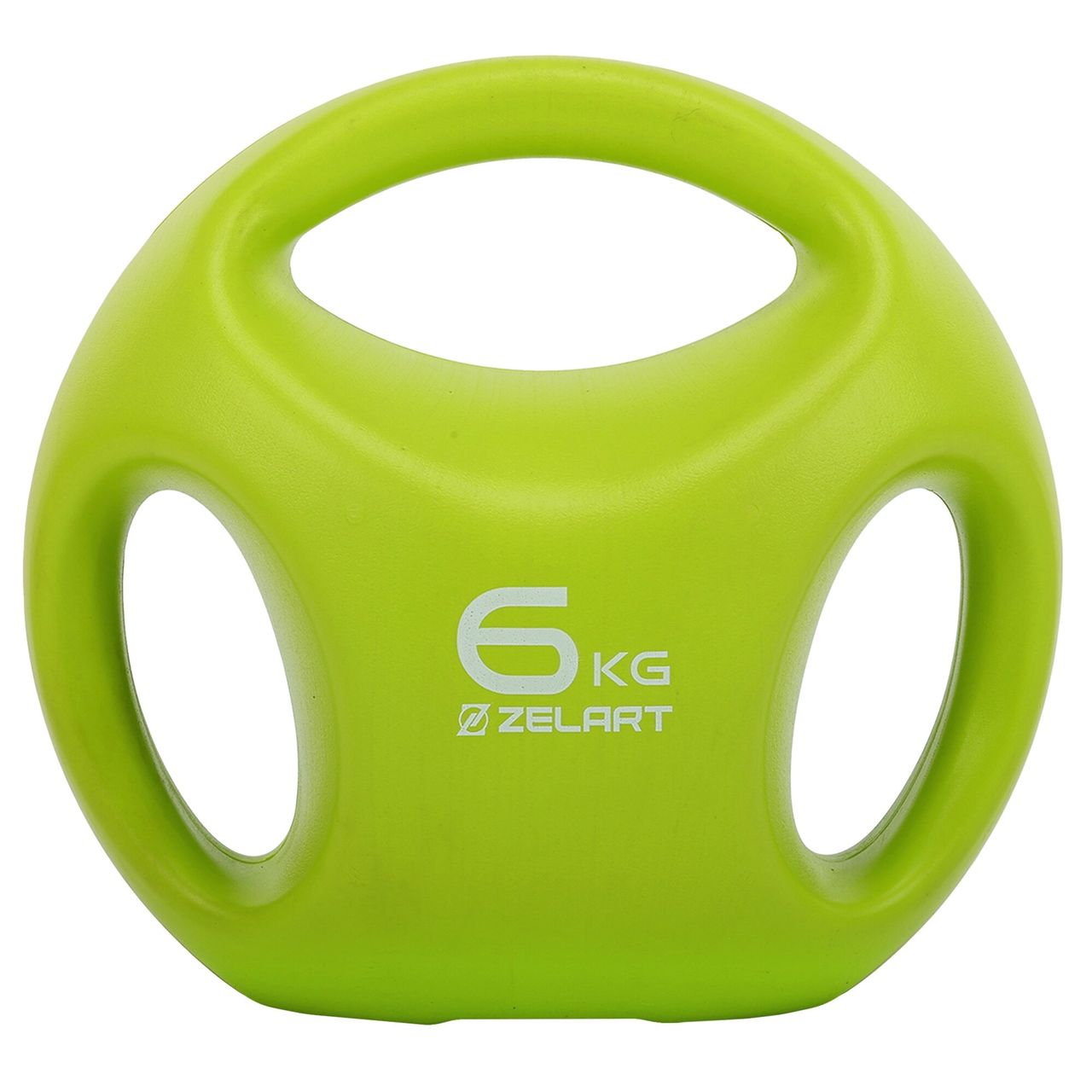 Гиря цельная Zelart TA-2670-6 пластиковая PE с тройным хватом 6 кг (MD2223)