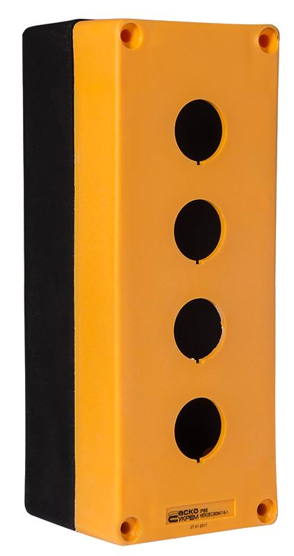 Корпус кнопочного поста АСКО-Укрем HJ9-4 4 местный 22 мм Желтый (A0140020040)