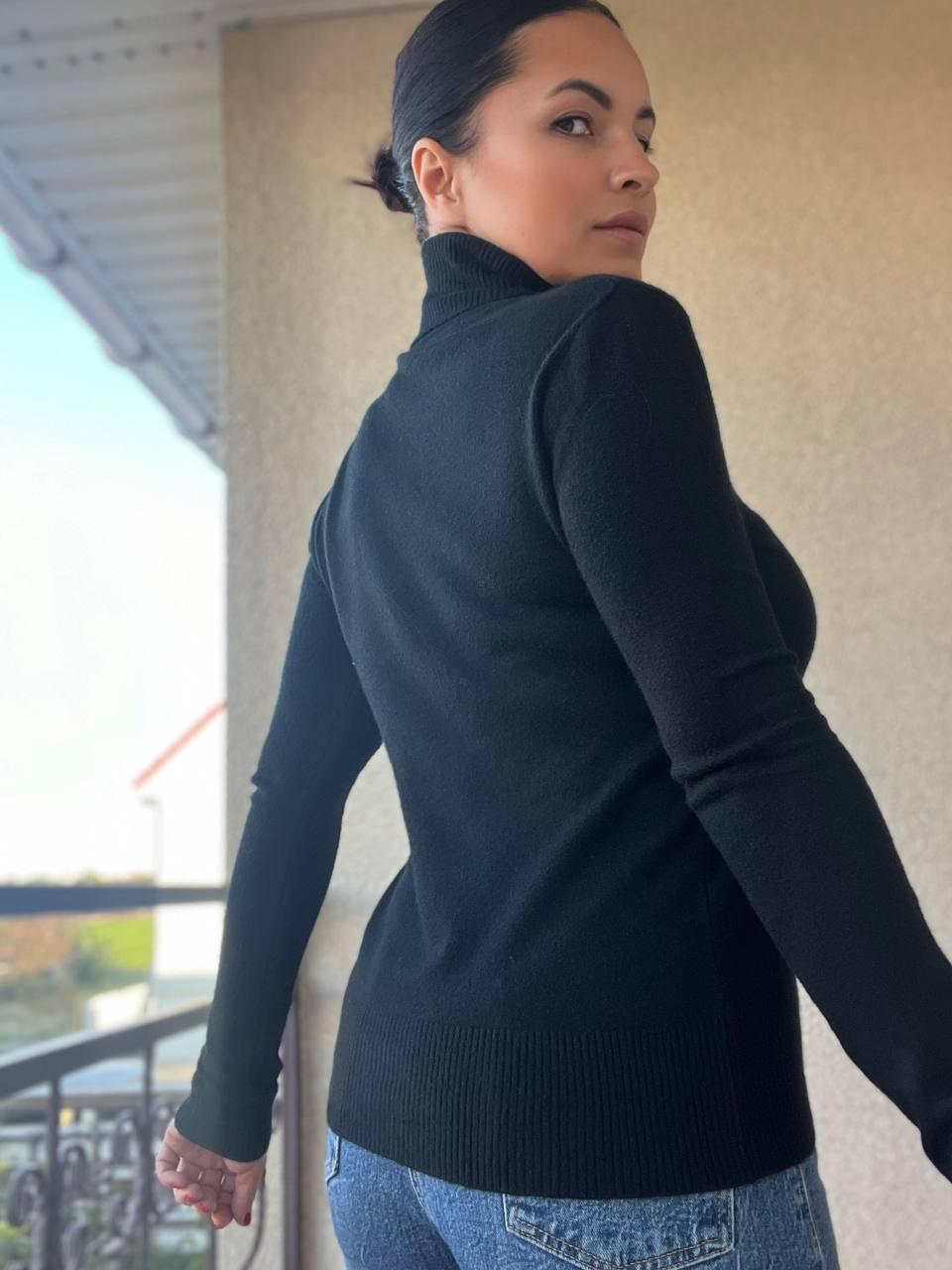 Гольф жіночий A-N 202 водолазка високе горло OS Чорний (3027) - фото 3