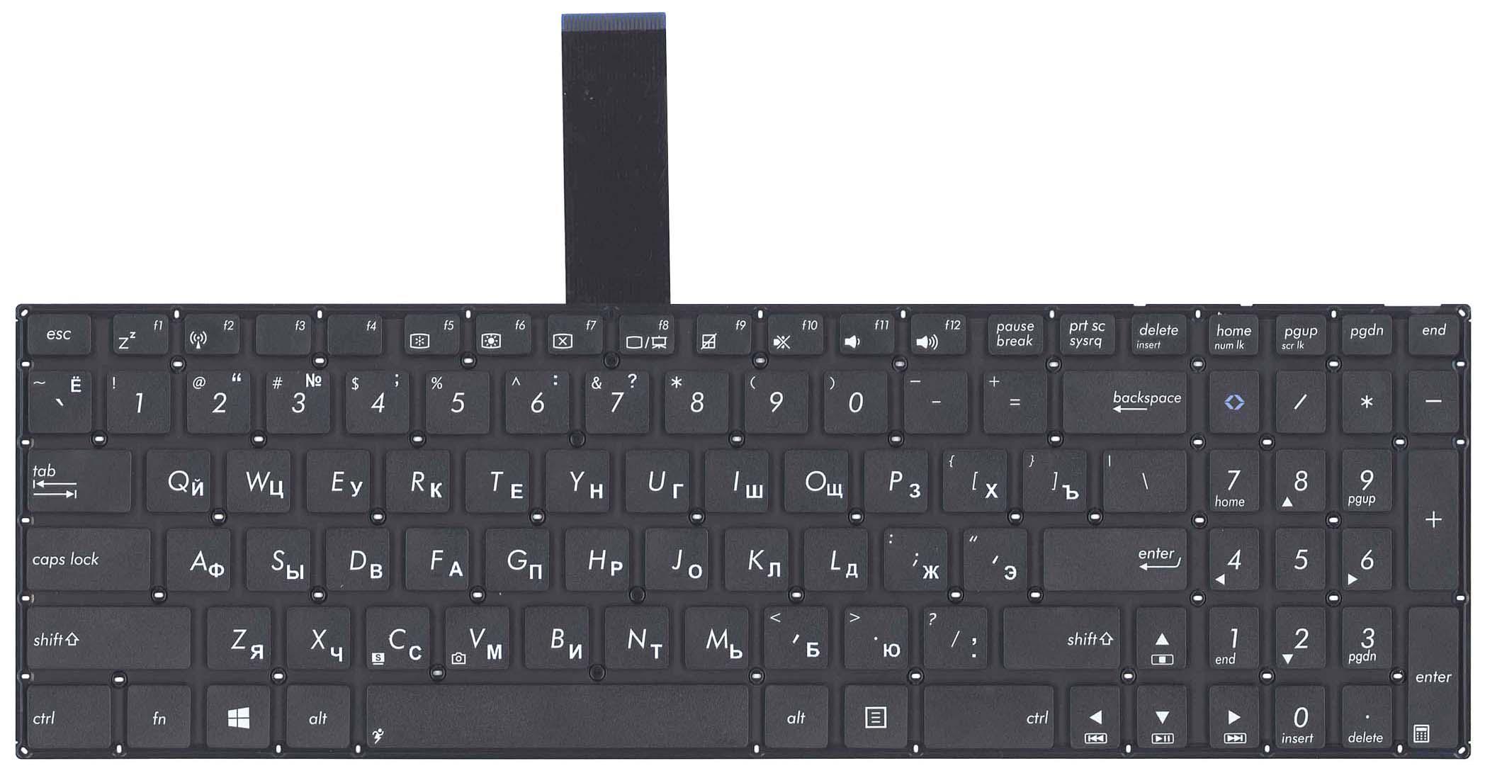 Клавиатура для ноутбука Asus K56 горизонтальный Enter Black