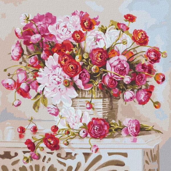Картина по номерам Идейка Цветы Букет воспоминаний 50х50 см в термопакете (KHO13120)