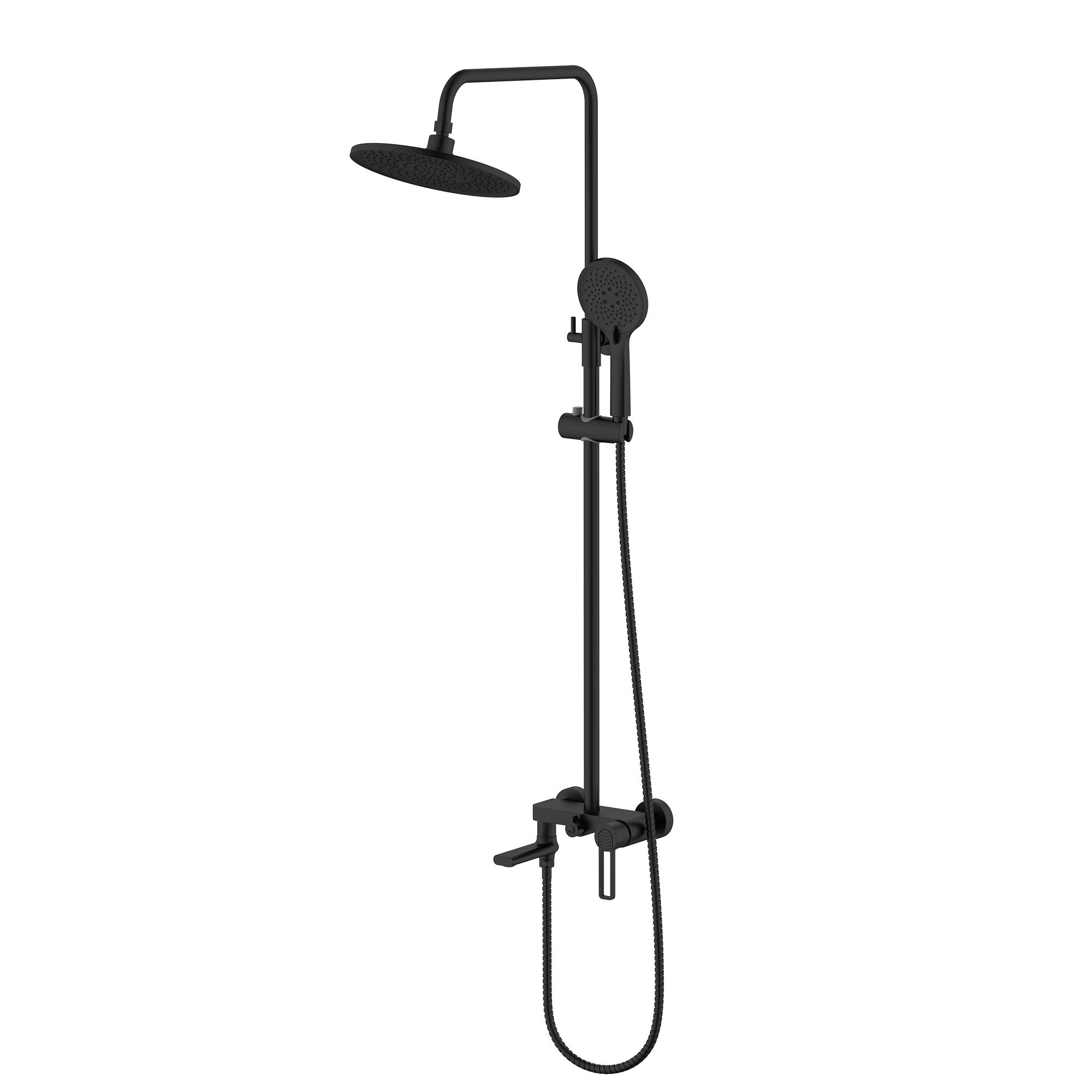 Душова система із змішувачем Q-tap Taurus QTTAU111BLM45666 Чорний (236055)