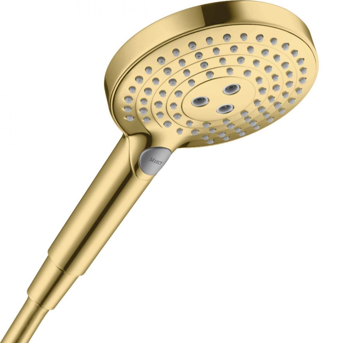 Лейка для душа Hansgrohe Raindance Select S 3jet EcoSmart 9 л 120 мм Polished Gold Optic (26531990)