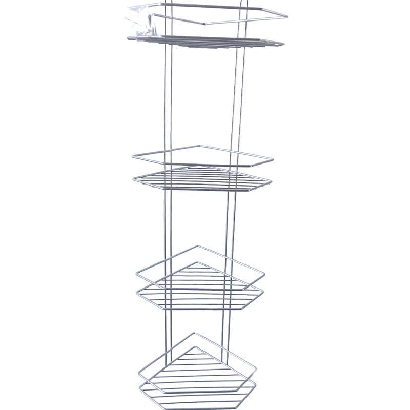 Полка угловая MOBILITY 4-х ярусная для ванной комнаты металлическая 80х19,5х19,5 см Белый (29206081)