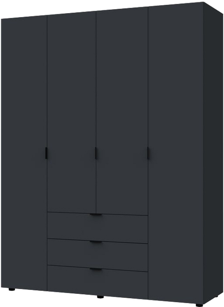 Шкаф Doros Геллар 155х49,5х203,4 см Графит (80737075)