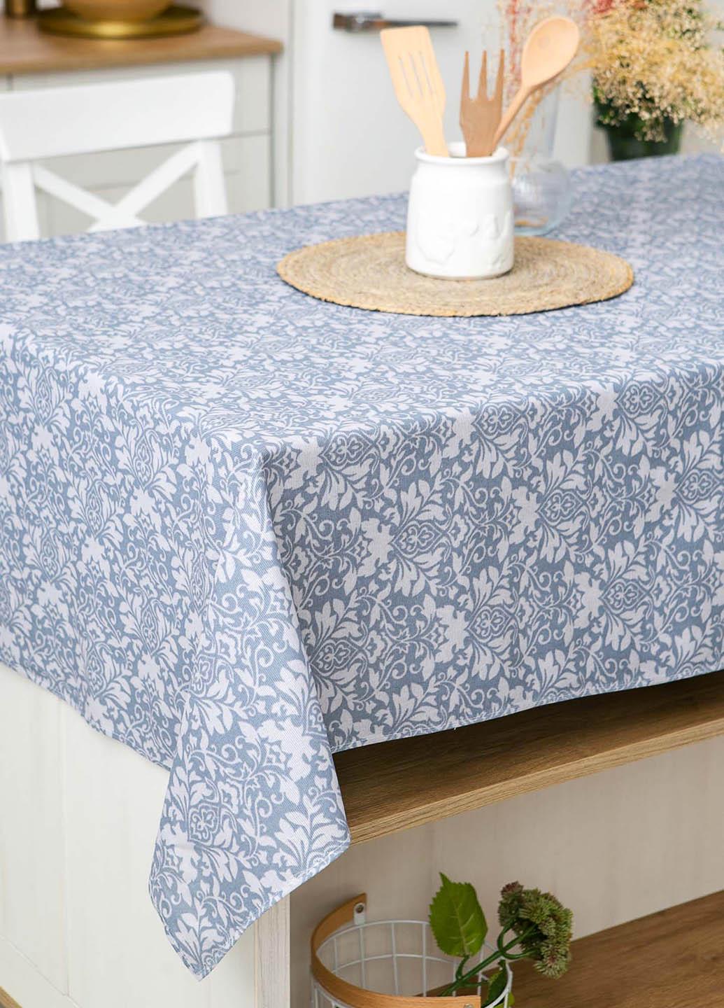 Скатерть льняная Вензель темный 1,5х1,1 м (втм11)