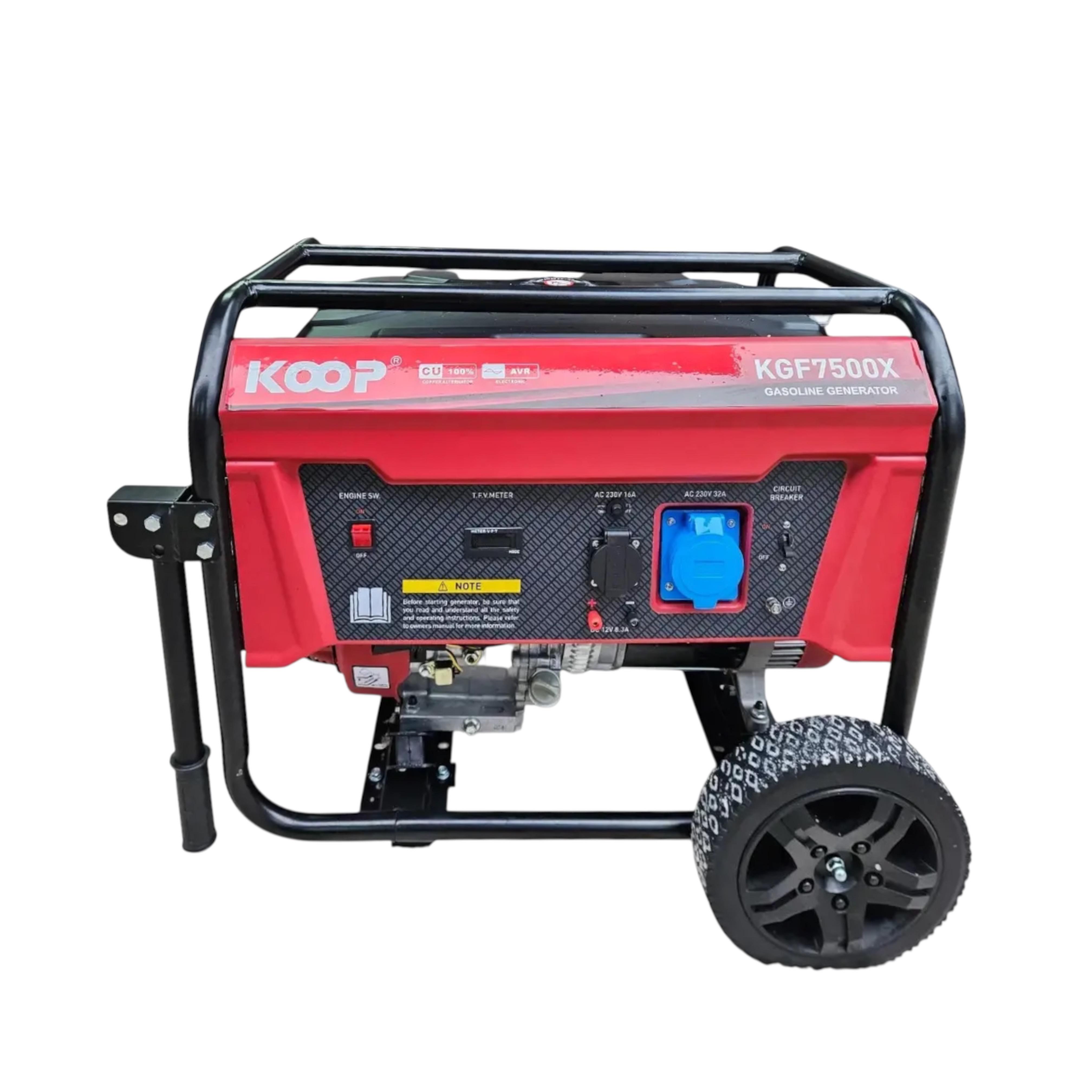 Бензиновый генератор KOOP KGF-7500XE 6.5 кВт с электростартером (38135740)