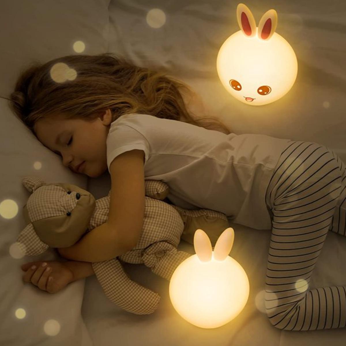 Ночник аккумуляторный силиконовый Led Rabbit Soft Touch Зайчик - фото 3