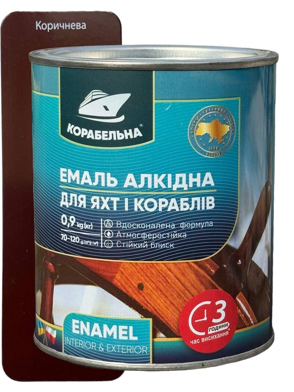 Эмаль алкидная Корабельная ПФ-115 0, 9 кг Коричневый (23812985)