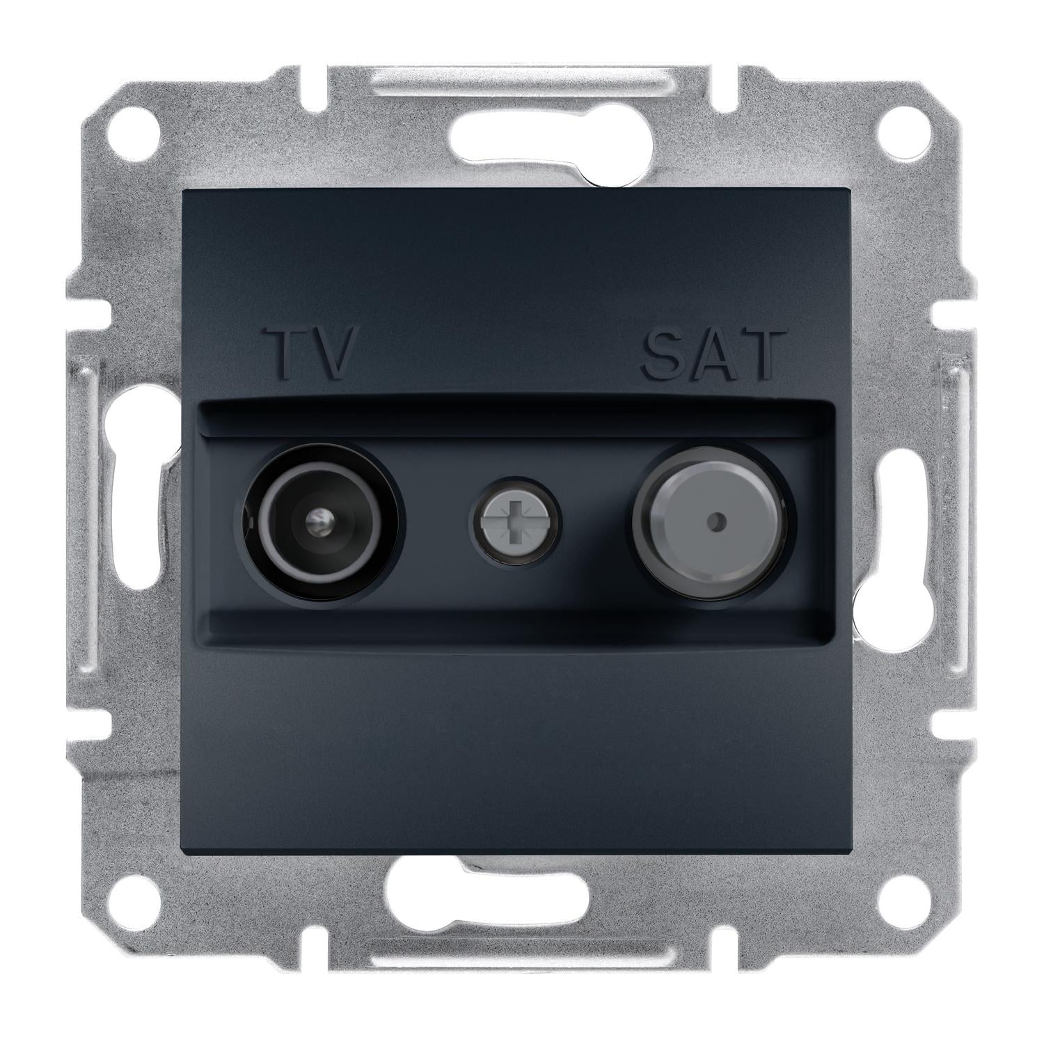 Розетка проходная TV/Sat Schneider Electric Asfora 8 dB Антрацитовый (EPH3400371)