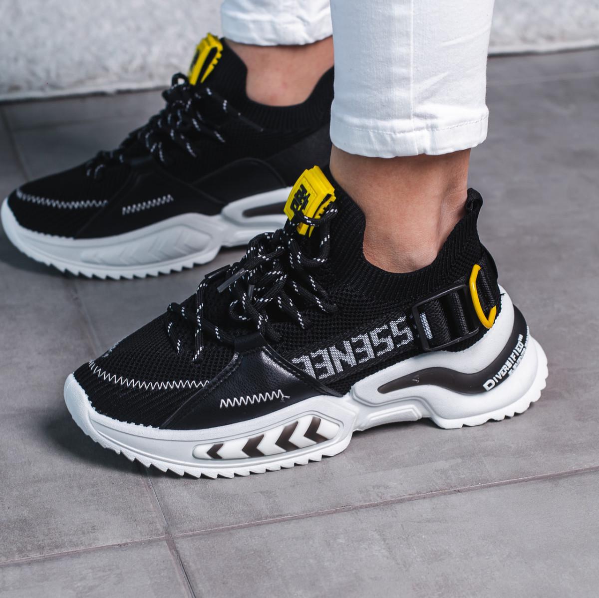 Кроссовки женские Fashion р. 36 23 см Черный (3494)