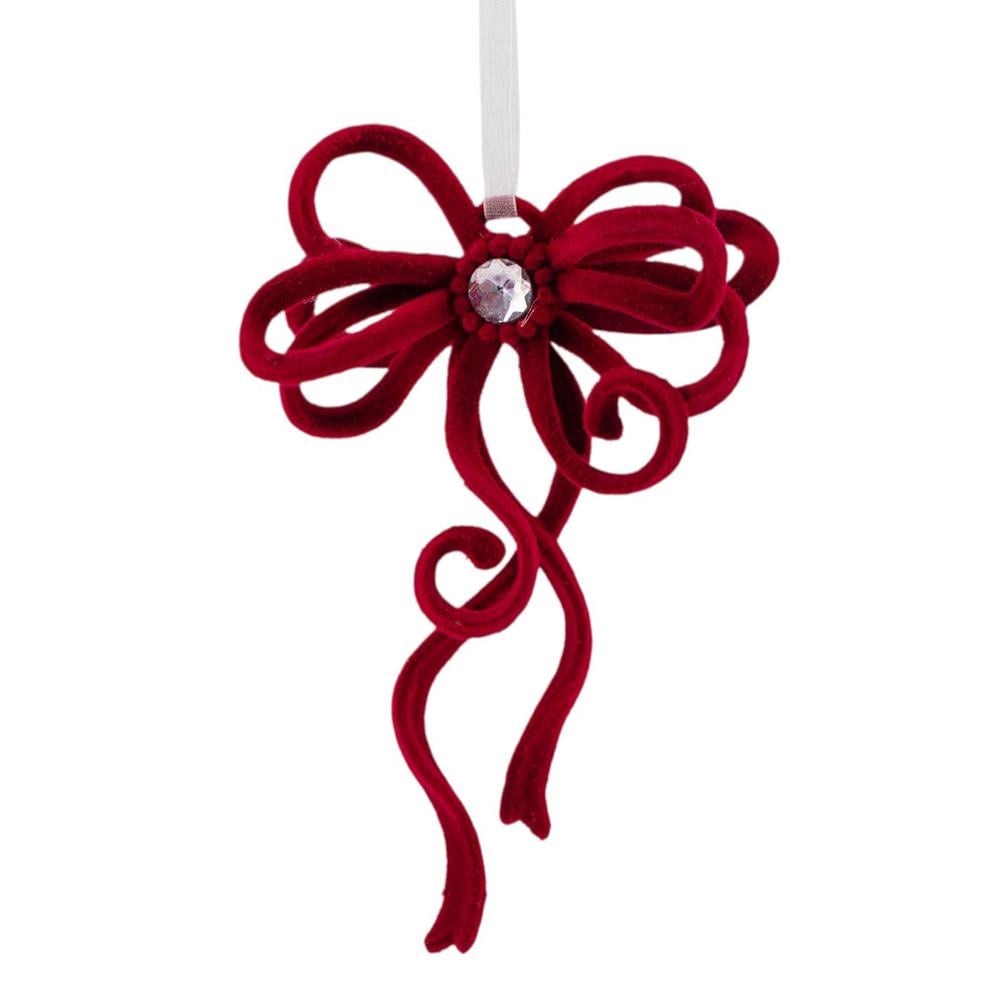 Игрушка на елку Elisey Бархатный бантик 16 см Бордовый (NH-106-K-143)