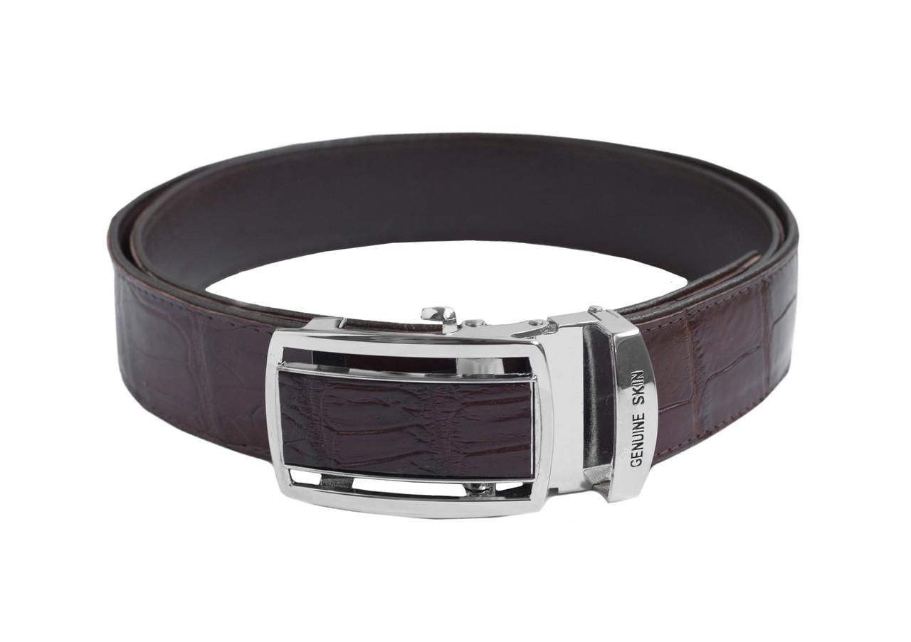 Ремень Ekzotic Leather из кожи крокодила Коричневый (crb09_2)