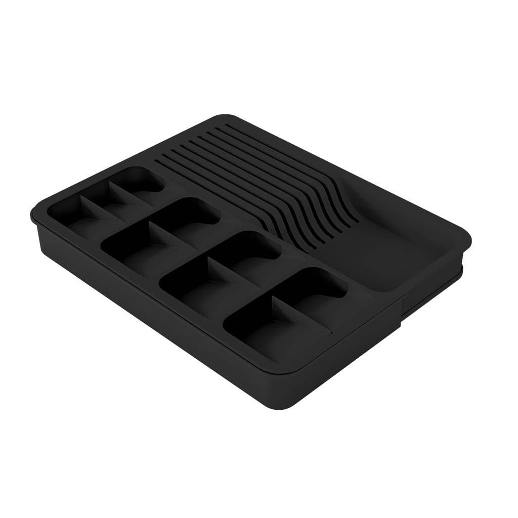 Лоток для столовых приборов раздвижной 40,5-47x31,5x5,2 см (091-GRAY)